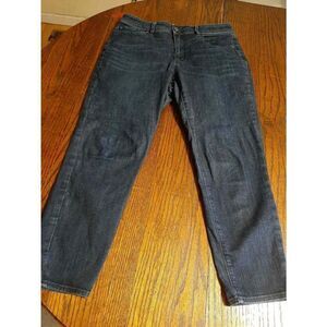 10P Petite Ann Taylor Factory Straight Leg Denim Blue Jeans Stretchy Jeans